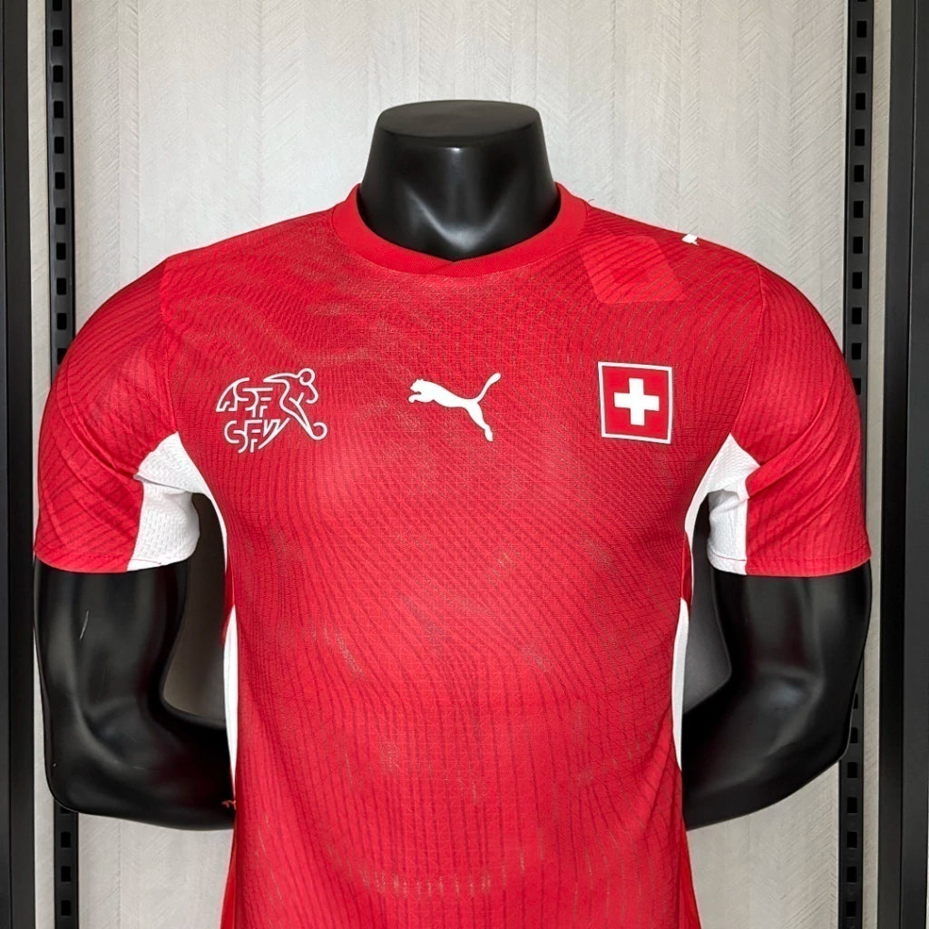 Camisola Suíça principal copa do mundo 2026 vermelha - PLAYER