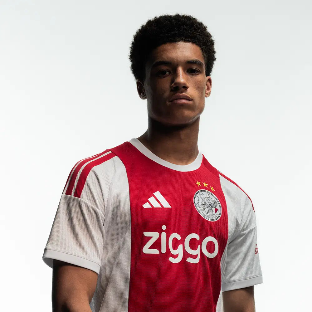 Camisola Ajax Principal Vermelha e Branca 2026/27 – imagem 3