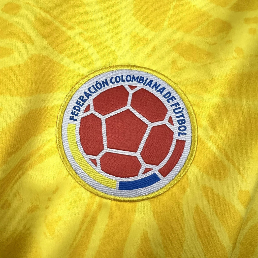 Camisola Seleção da Colômbia MANGA LONGA principal amarela - Copa do Mundo 2026