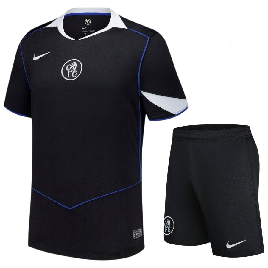 Conjunto Infantil Chelsea Total 90 Terceiro Preto 2025/26