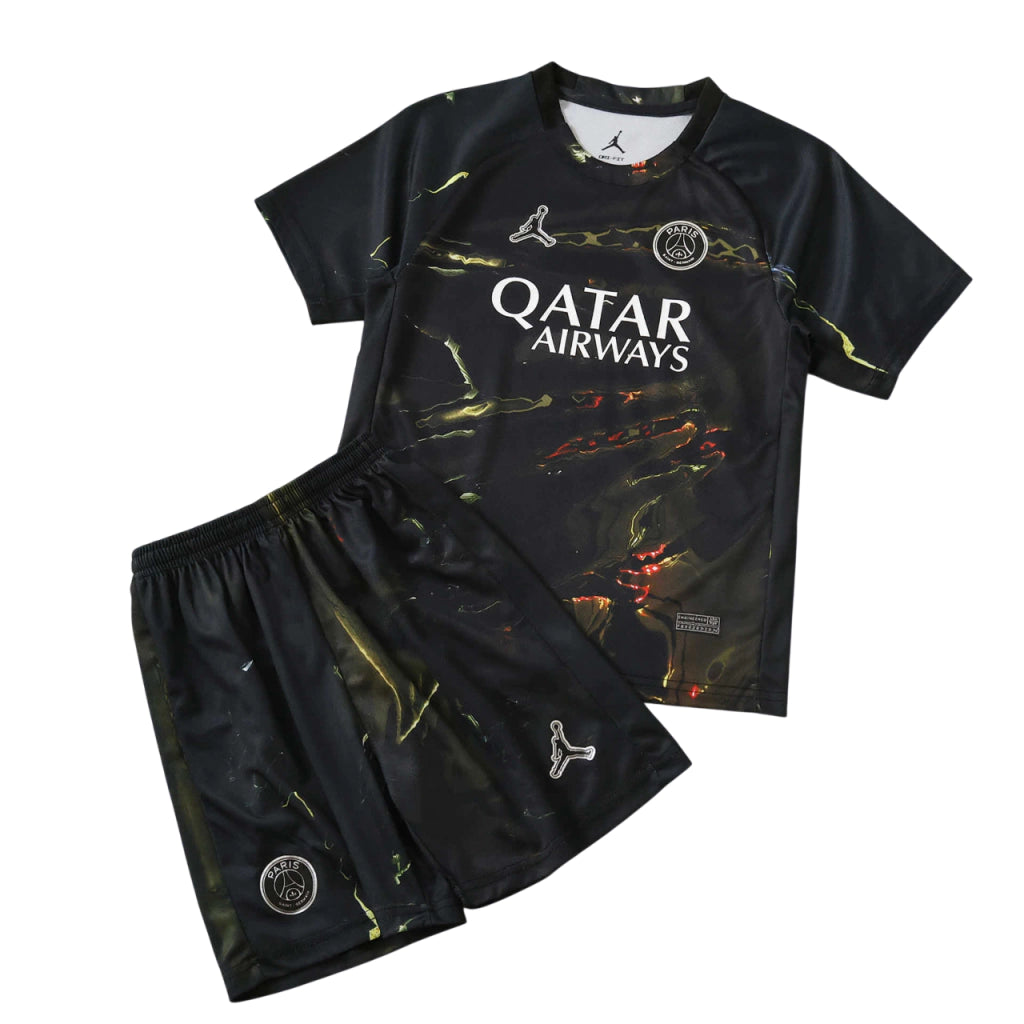 Conjunto Infantil PSG jordan 2026 Night Edition preta - LANÇAMENTO