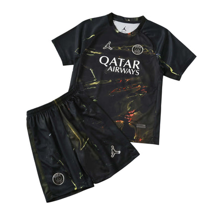 Conjunto Infantil PSG jordan 2026 Night Edition preta - LANÇAMENTO