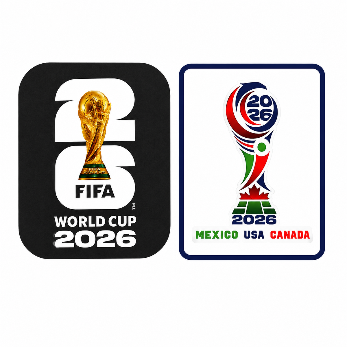2 BADGES COPA DO MUNDO 2026 (mangas) preto