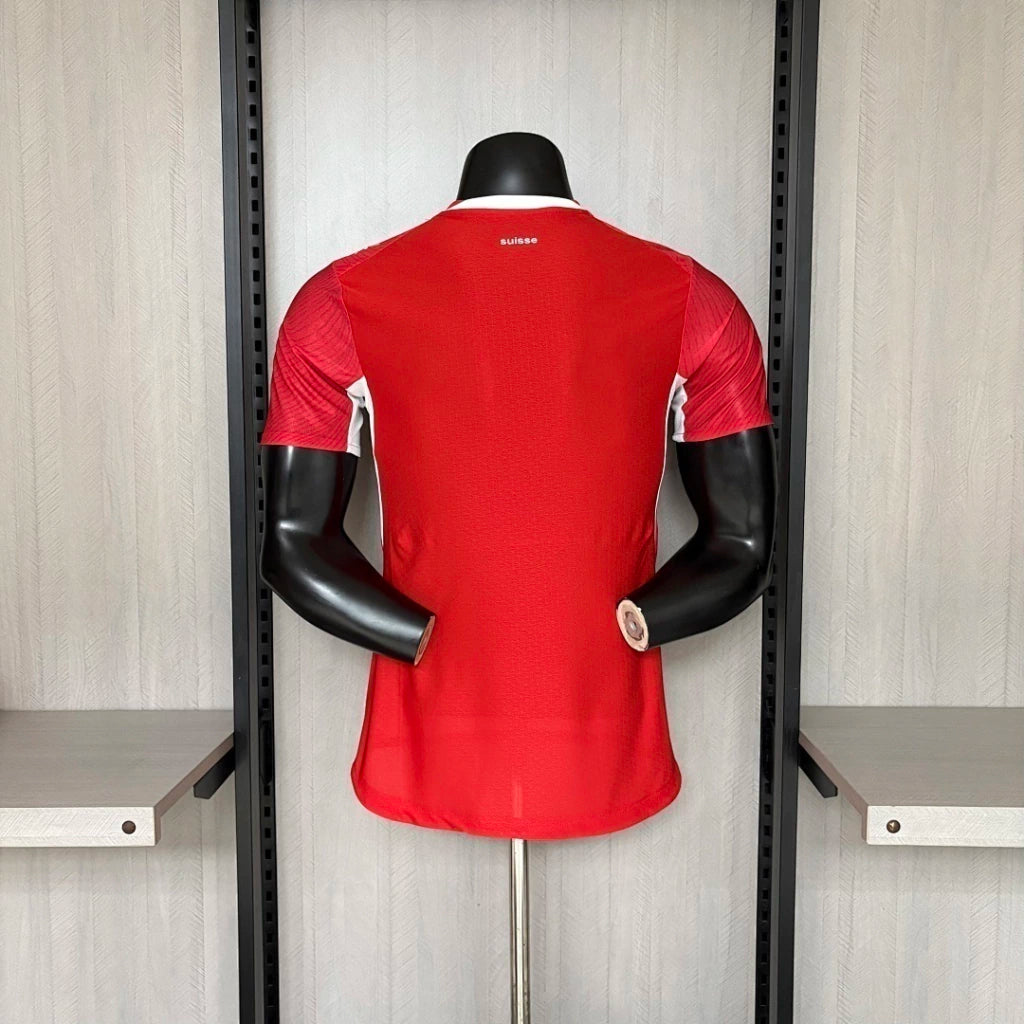 Camisola Suíça principal copa do mundo 2026 vermelha - PLAYER