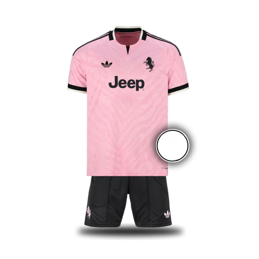 Conjunto Infantil Juventus alternativo rosa 2026/27