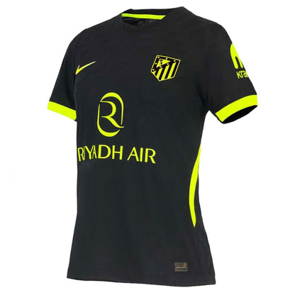 Camisola Atlético Madrid Feminina alternativa preta 2026/27