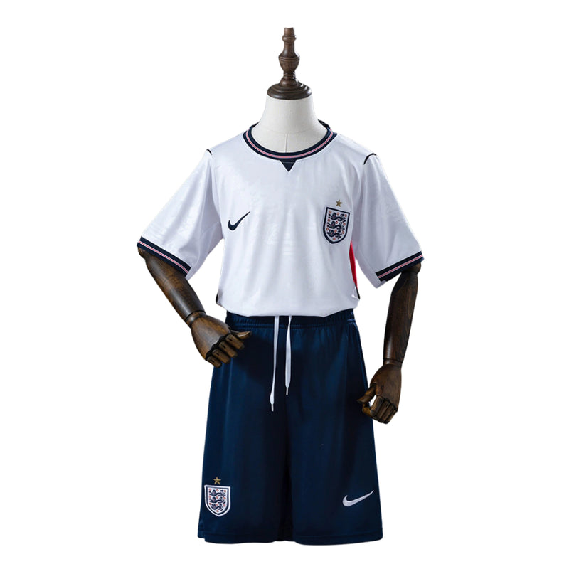 Conjunto infantil Seleção Inglaterra principal branca COPA DO MUNDO 2026