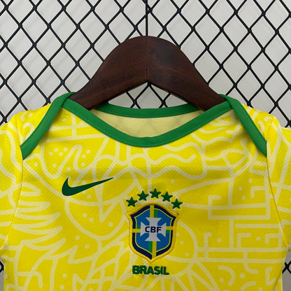 Body bebé Brasil Amarelo - 2025