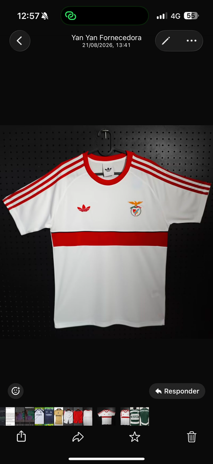 Camisola pré jogo/viagem vermelha/branca 2026/27