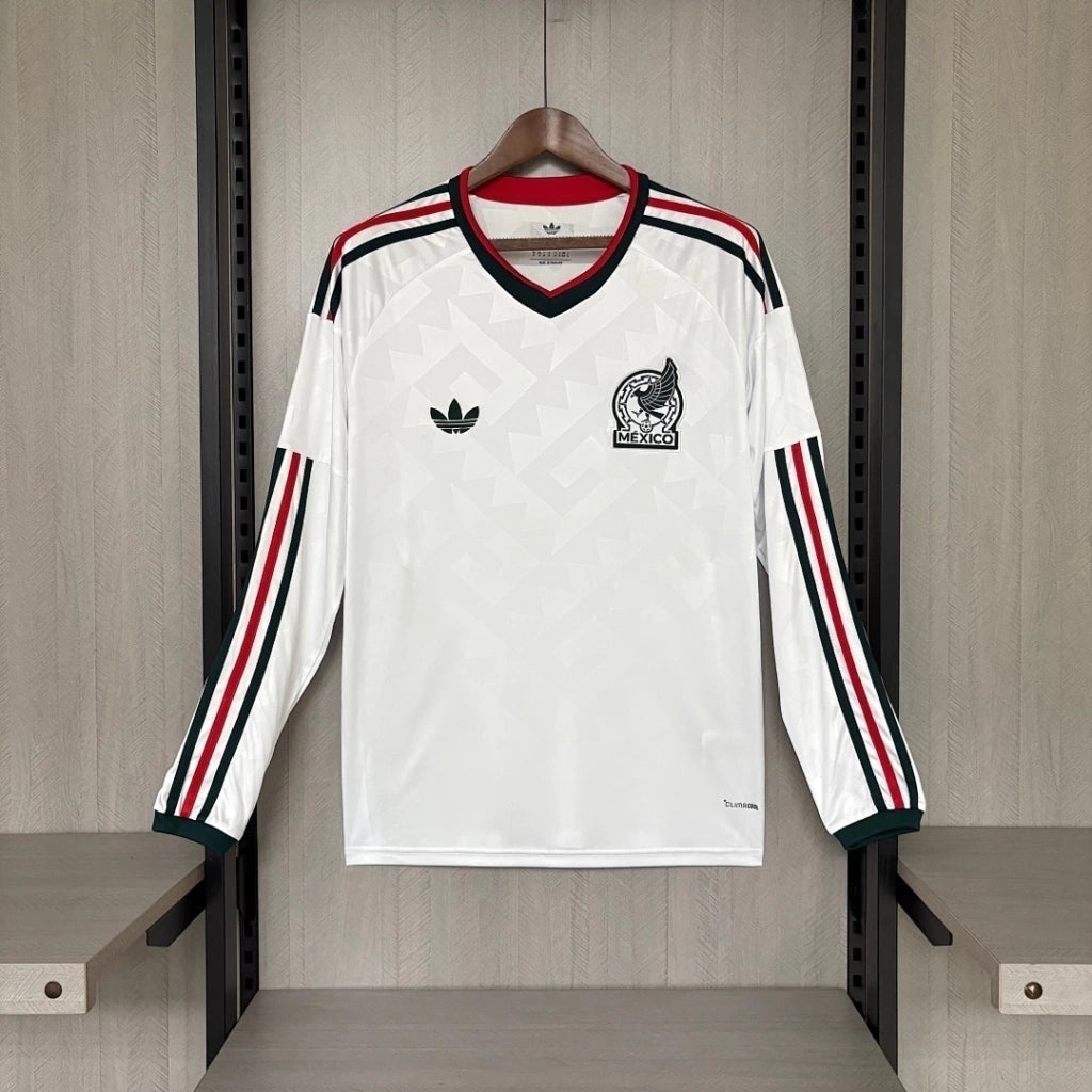 Camisola Seleção do México MANGA LONGA alternativa  branca - Copa do Mundo 2026