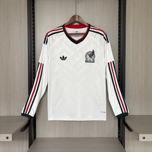 Camisola Seleção do México MANGA LONGA alternativa  branca - Copa do Mundo 2026