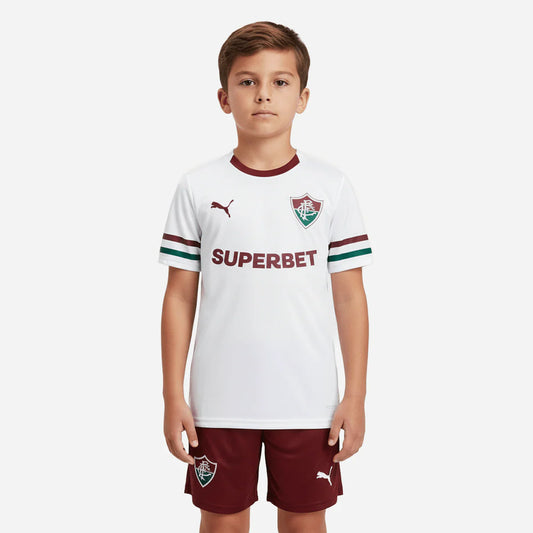Conjunto Infantil Fluminense Away branca 2026