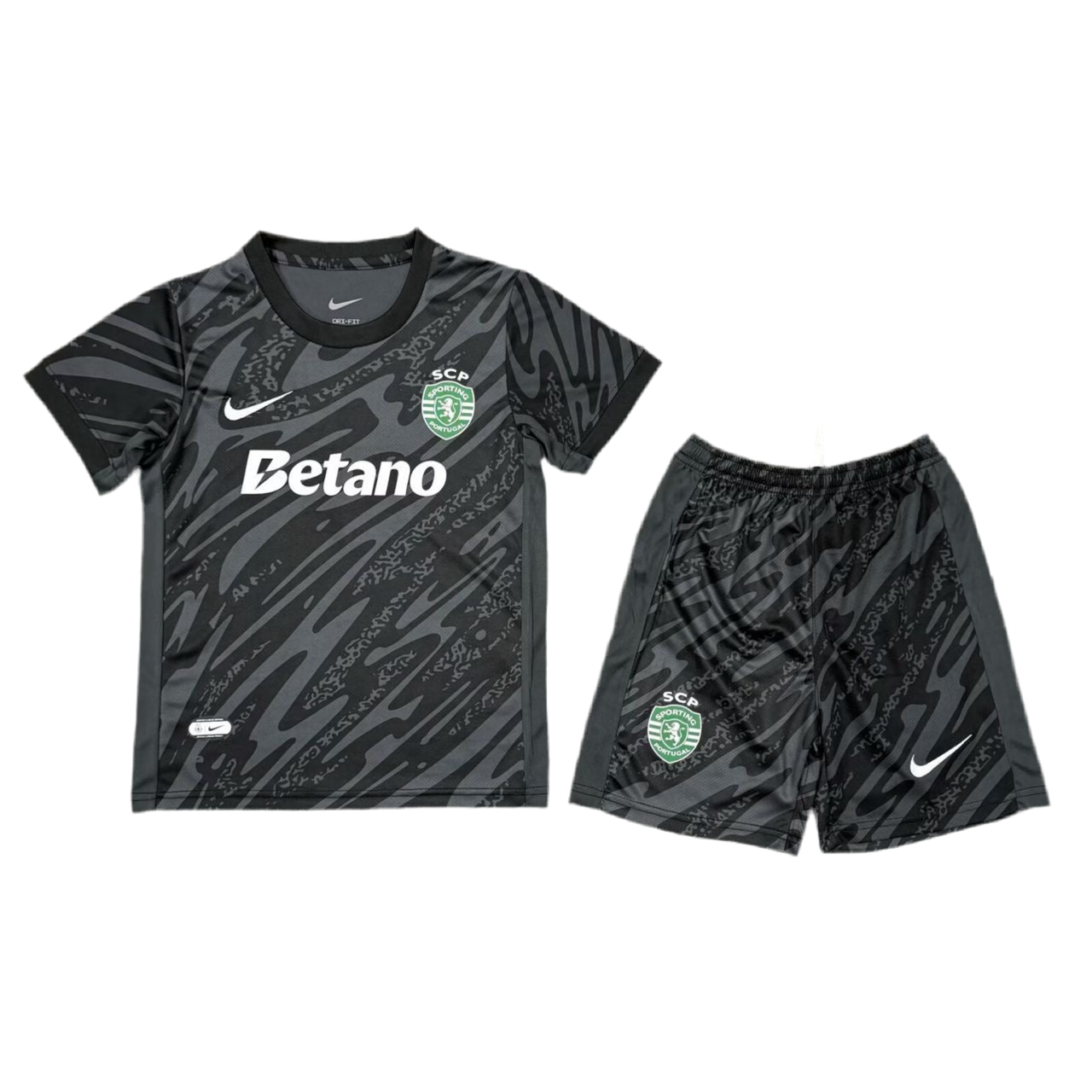 Conjunto infantil guarda redes preto 2025/26