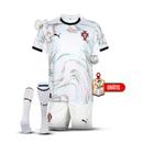 Conjunto infantil Seleção Portugal branco alternativo 2025