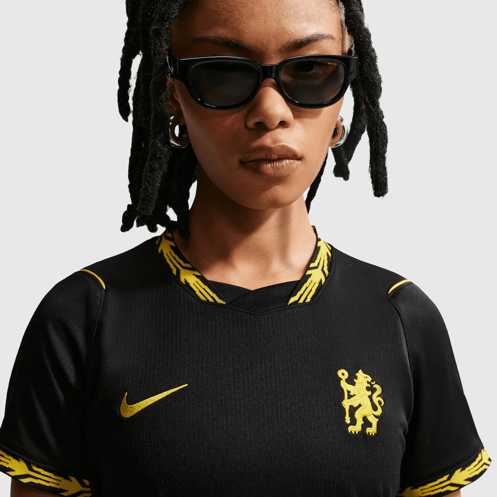 Camisola Chelsea FEMININA alternativa preta 2026/27