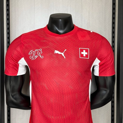Camisola Suíça principal copa do mundo 2026 vermelha - PLAYER