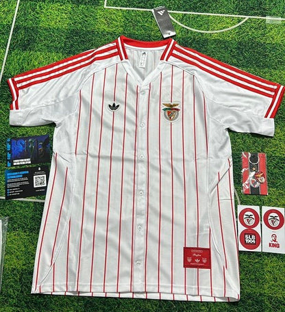 Camisola COM BOTÃO S L B x Originals branca 2025/26 - style baseball