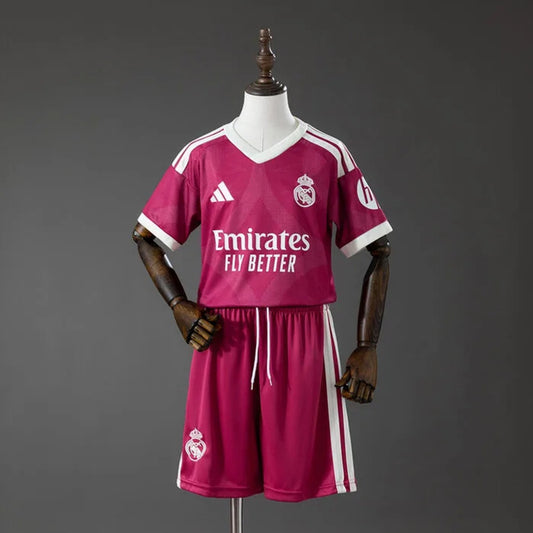 Conjunto Infantil Real Madrid terceira rosa 2026/27
