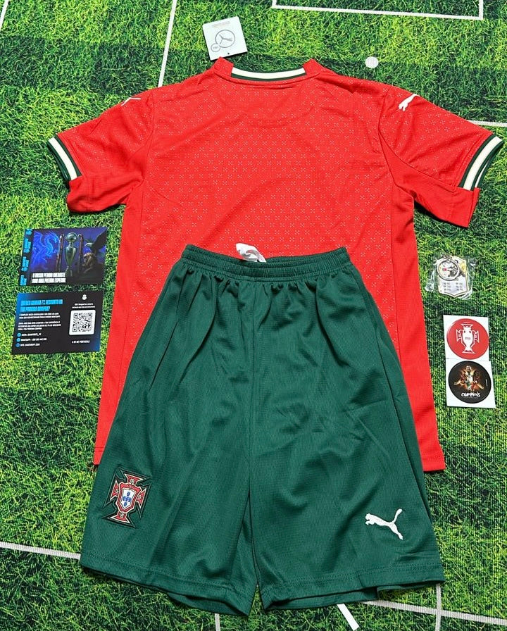 Conjunto infantil Seleção Portugal vermelho principal 2025