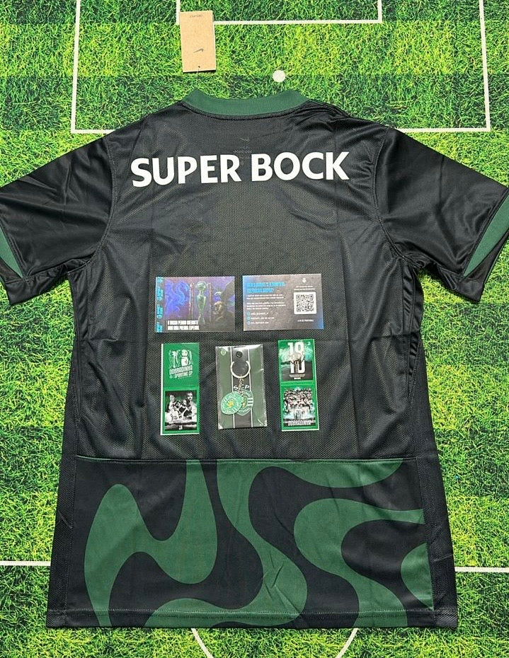 Camisola alternativa 2025/26 preto e verde