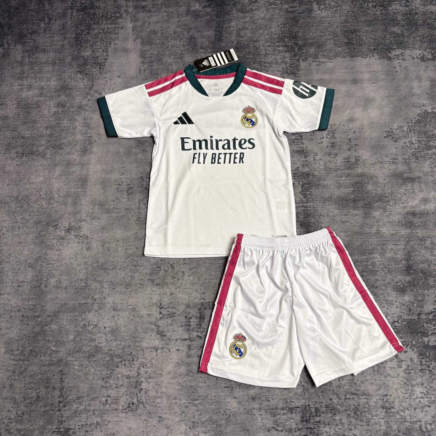 Conjunto Infantil Real Madrid home branco 2026/27