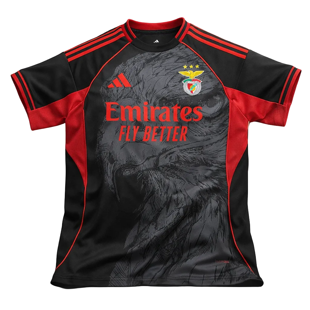 Camisola Águia concept exclusiva preta e vermelha 2026/27 - LANÇAMENTO