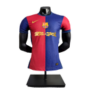 Camisola Barcelona home azul e vermelha 2024/25 TRAVIS SCOTT - PLAYER