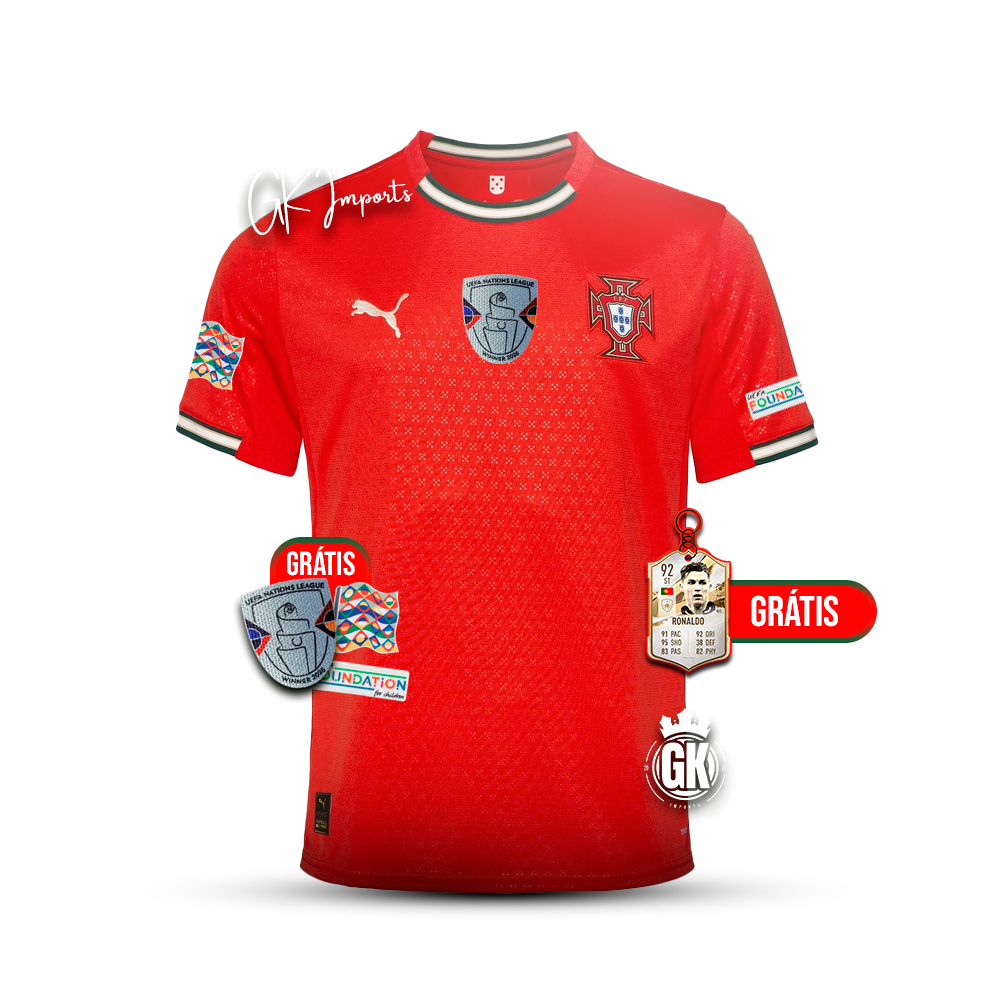 Camisola Seleção Portugal vermelha principal 2025