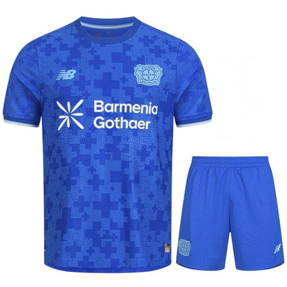 Conjunto Infantil Bayer Leverkusen Terceiro Azul 2025/26