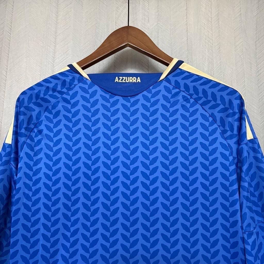 Camisola Seleção da Itália MANGA LONGA principal azul - Copa do Mundo 2026