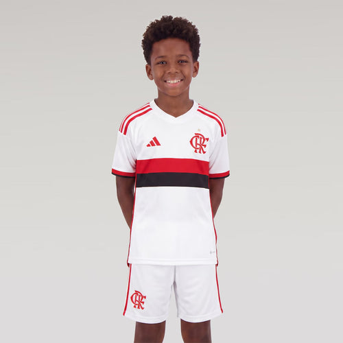 Conjunto Infantil Flamengo Alternativo Branco 2026/27