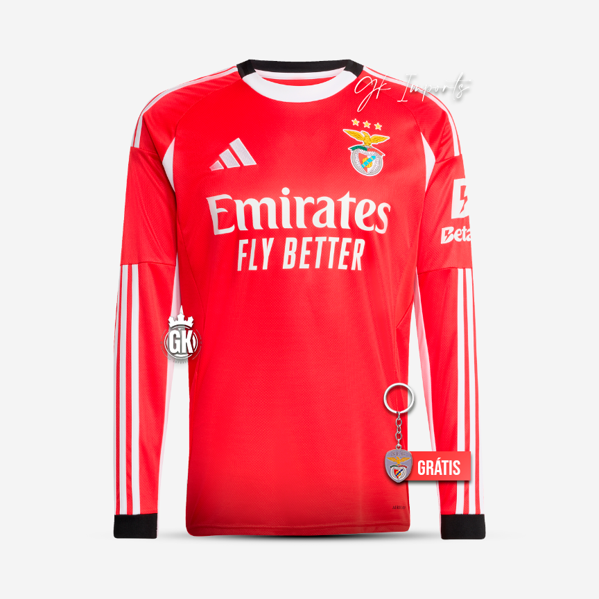 Camisola principal MANGA COMPRIDA vermelha 2025/26