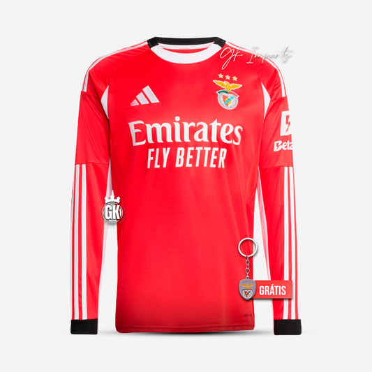 Camisola principal MANGA COMPRIDA vermelha 2025/26