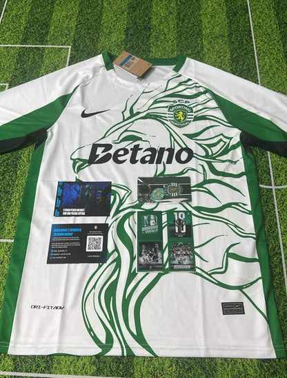 Camisola leão concept branca e verde 2025/26