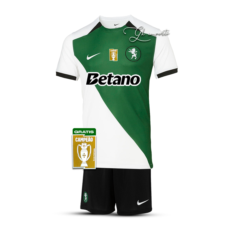 Conjunto infantil STROMP verde/branca 2024/25