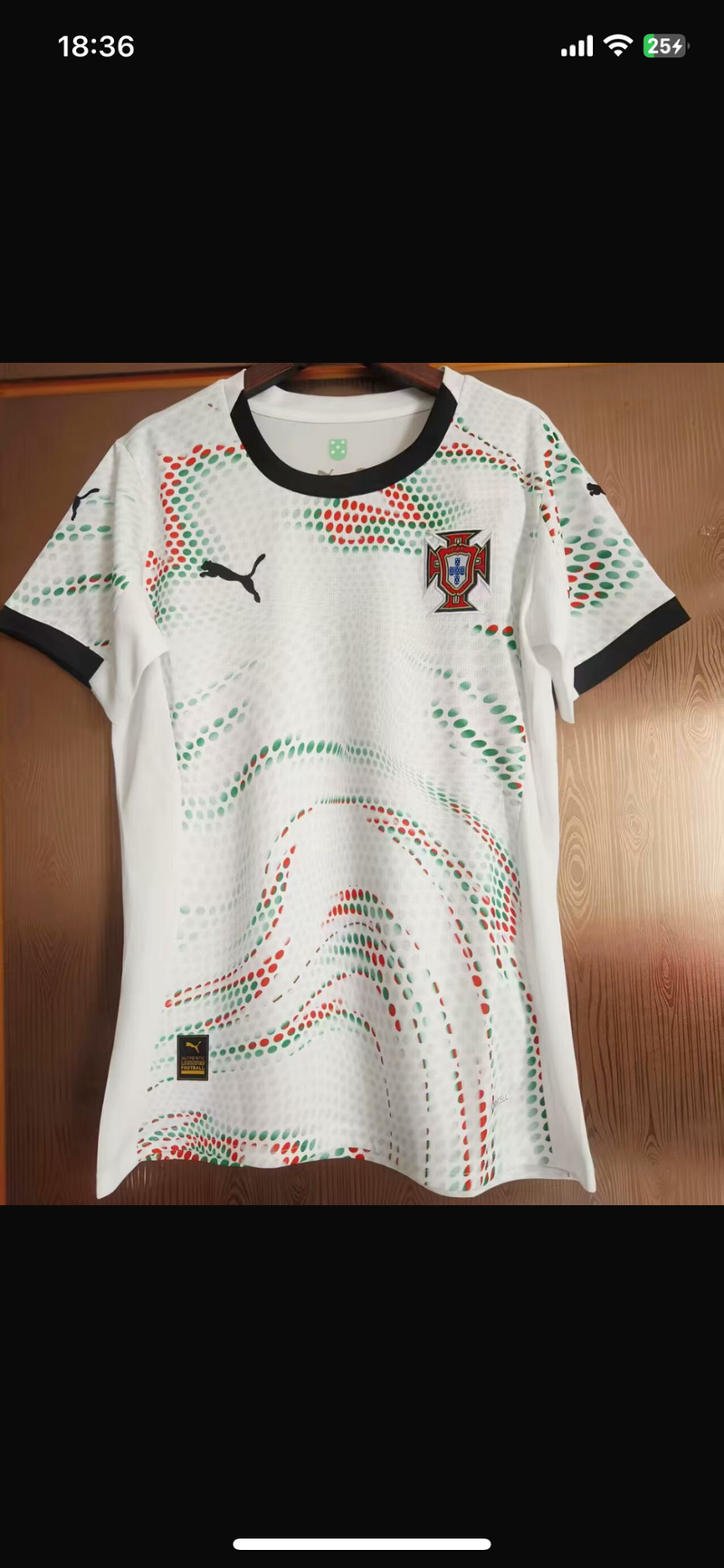 Camisola Feminina Seleção Portugal branca alternativa 2025