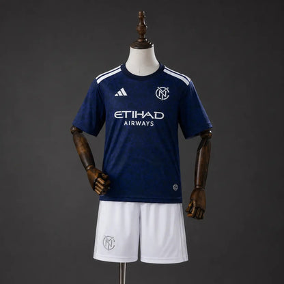 Conjunto Infantil away azul 2026/27