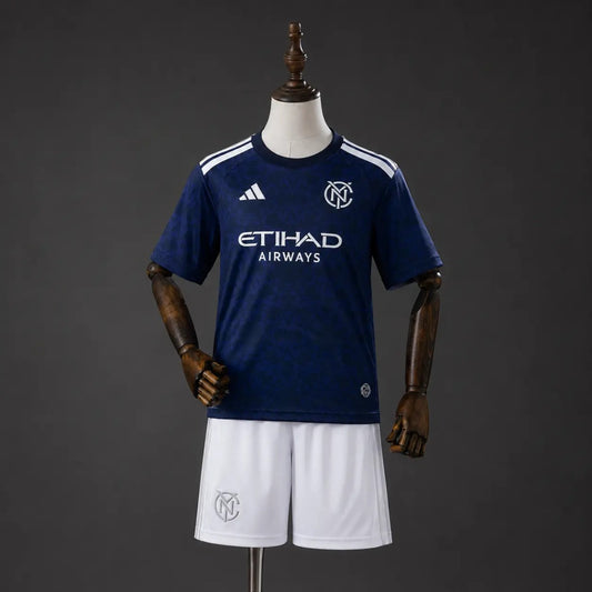 Conjunto Infantil away azul 2026/27