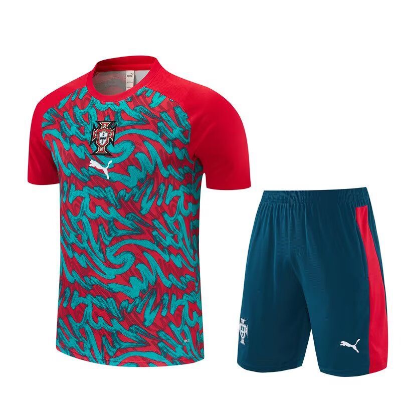 Conjunto Infantil Seleção de Portugal vermelha e verde 2026/27 COPA DO MUNDO