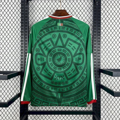 Camisola Seleção do México MANGA LONGA principal verde - Copa do Mundo 2026