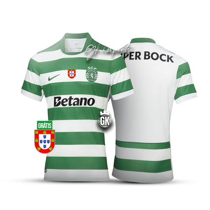 Camisola principal 2025/26 verde e branca