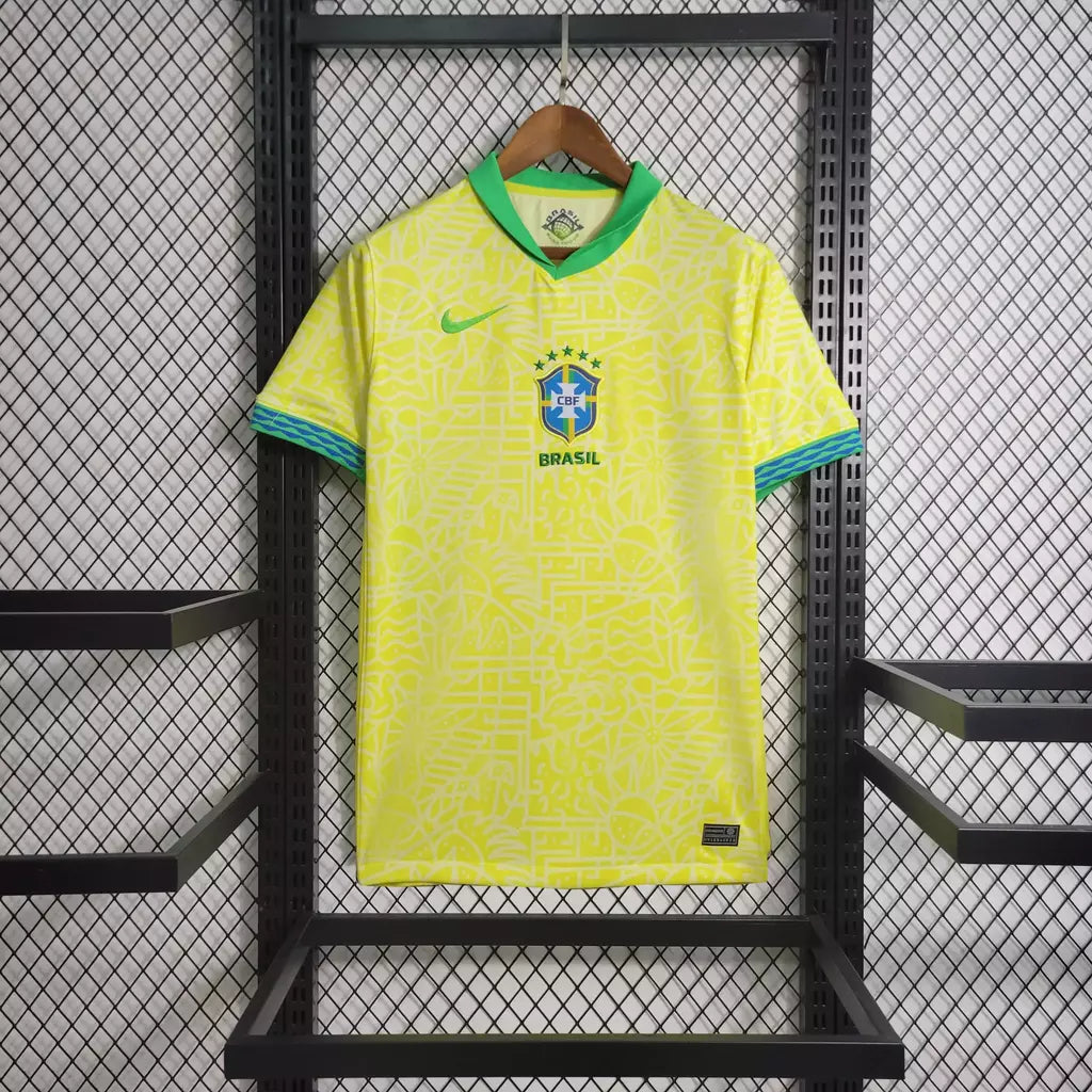Camisola Brasil Amarela Home Copa do Mundo 2022