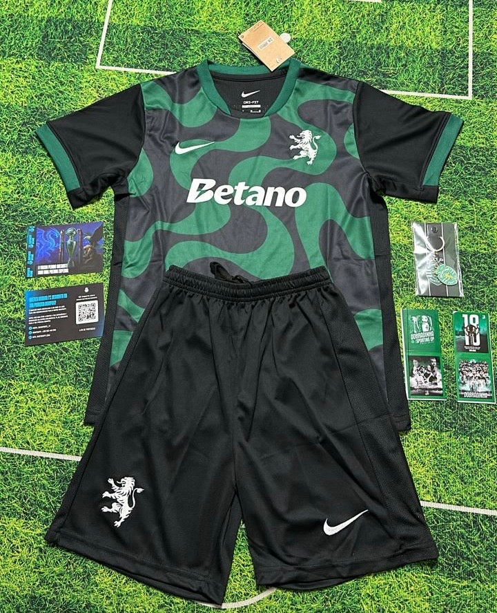 Conjunto infantil alternativo preto 2025/26