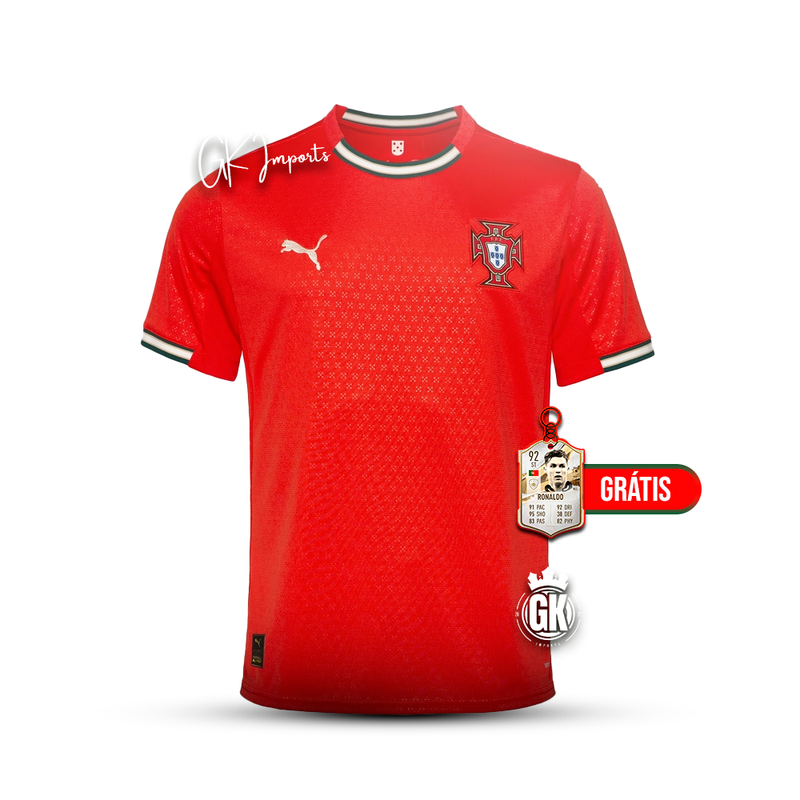 Camisola Seleção Portugal vermelha principal 2025