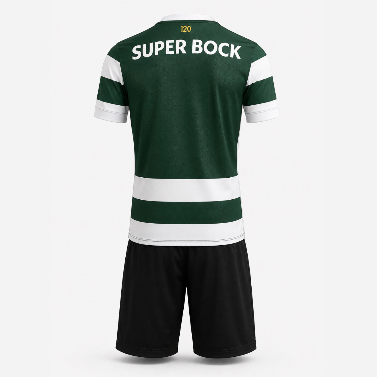 Conjunto infantil S C P principal 120 anos verde e branca 2026/27 - [pré venda: 11 a 22 dias úteis]