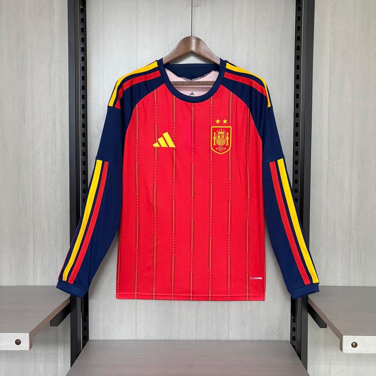 Camisola Seleção da Espanha MANGA LONGA principal vermelha - Copa do Mundo 2026