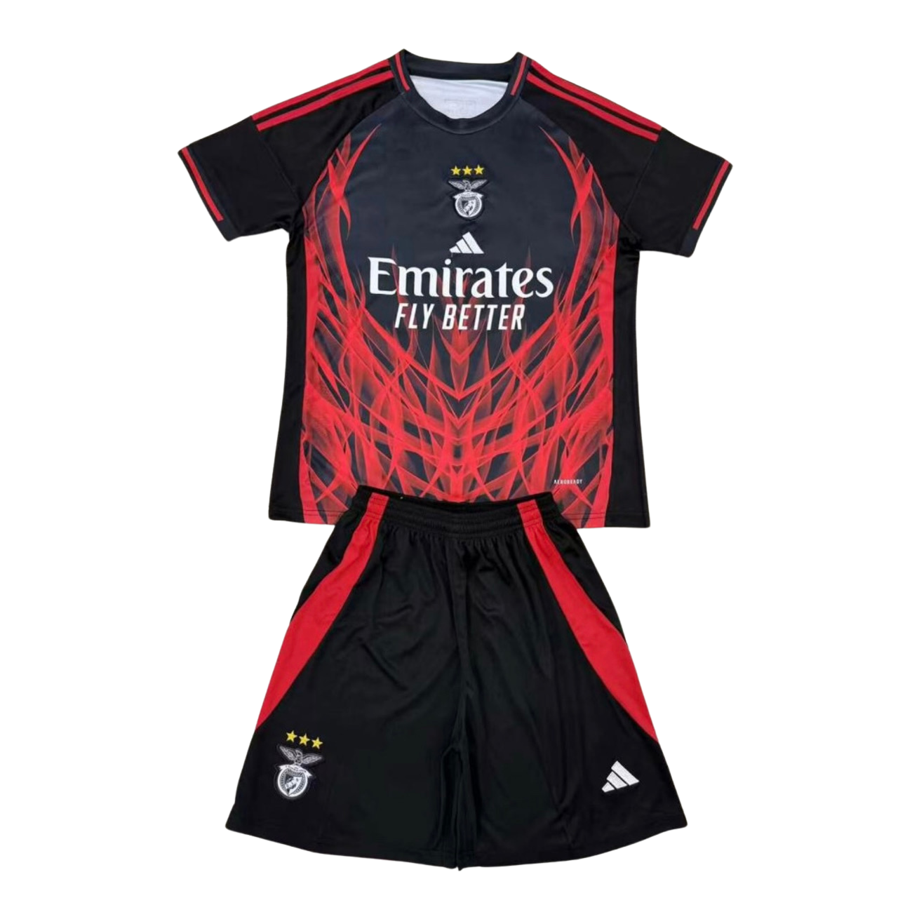 Conjunto infantil concept preta e vermelha 2025/26