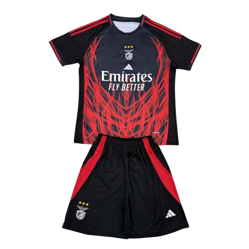 Conjunto infantil concept preta e vermelha 2025/26