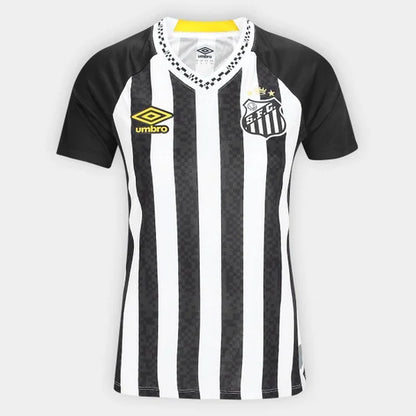 Camisola Santos Away 2025/26 branca/preto - FEMININA