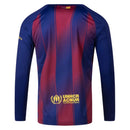Camisola Barcelona home azul e vermelho 2025/26 - MANGA LONGA